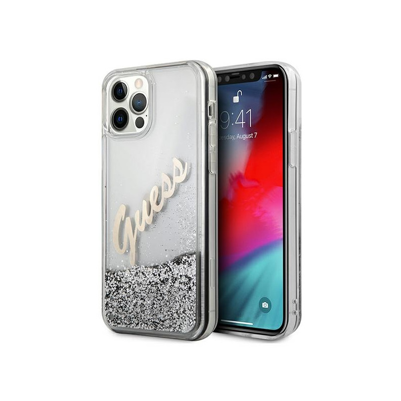 Kryt Guess GUHCP12LGLVSSI pro iPhone 12 Pro Max - stříbrná/silver