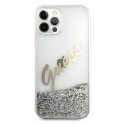 Kryt Guess GUHCP12LGLVSSI iPhone 12 Pro Max stříbrná