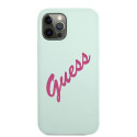 Kryt Guess Silicone Vintage iPhone 12 Pro Max fuchsia/blue