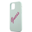 Kryt Guess Silicone Vintage iPhone 12 Pro Max fuchsia/blue