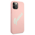 Kryt Guess Silicone Vintage pro iPhone 12 Pro Max - rose green