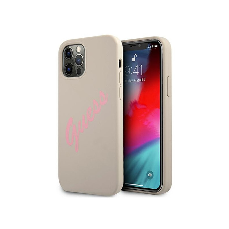Kryt Guess GUHCP12MLSVSGP pro iPhone 12/12 Pro - šedá růžová (grey pink)