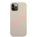 Kryt Guess GUHCP12MLSVSGP iPhone 12/12 Pro - šedá růžová