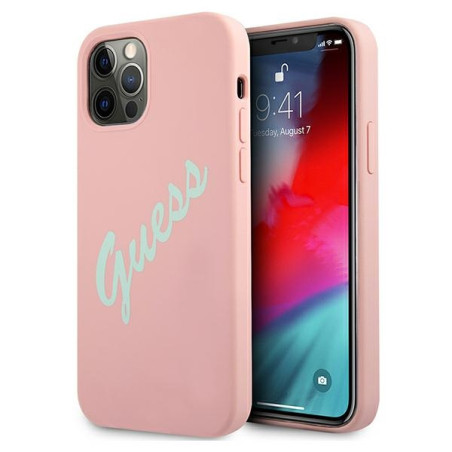 Kryt GUESS GUHCP12MLSVSPG pro iPhone 12/12 Pro – rose green