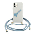Kryt Guess Script Vintage pro iPhone 12 mini – transparentní/modré