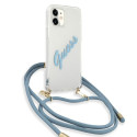 Kryt Guess Script Vintage pro iPhone 12 mini – transparentní/modré