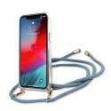 Kryt Guess Script Vintage pro iPhone 12 mini – transparentní/modré