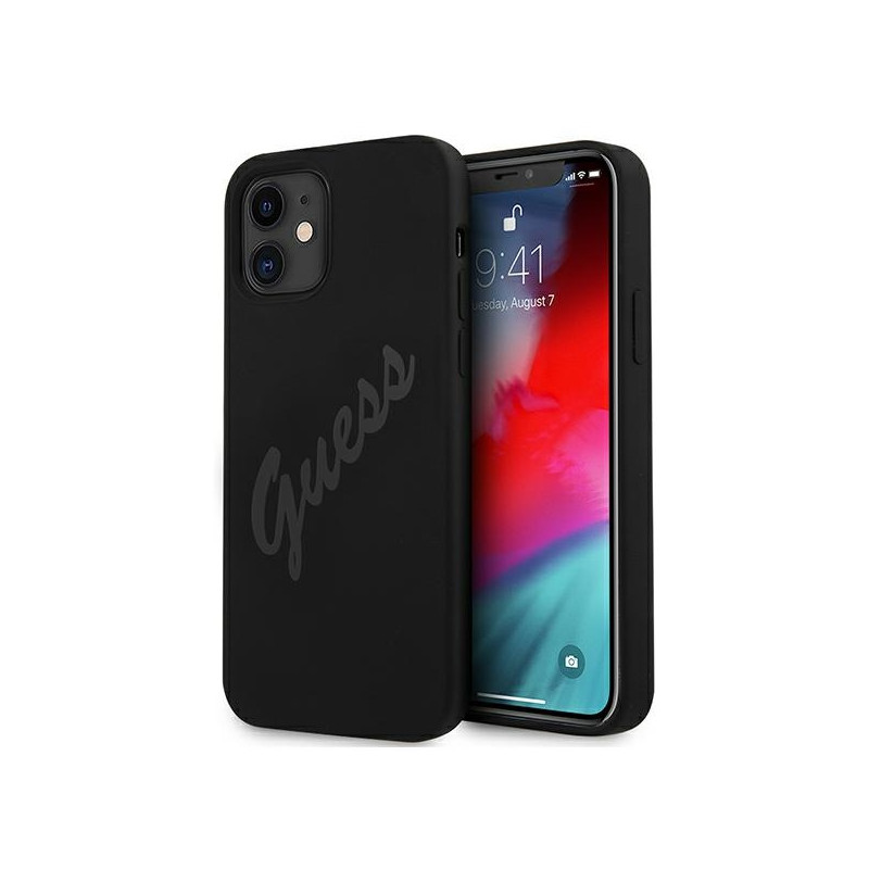 Kryt GUESS GUHCP12SLSVSBK pro iPhone 12 mini - černá/černý