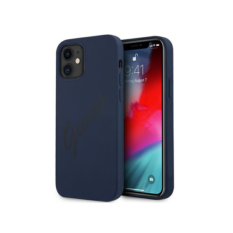 Kryt Guess GUHCP12SLSVSBL pro iPhone 12 mini - modrá