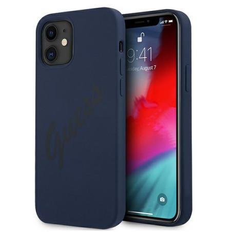 Kryt Guess GUHCP12SLSVSBL pro iPhone 12 mini – modrá