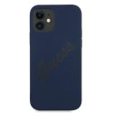 Kryt Guess GUHCP12SLSVSBL pro iPhone 12 mini – modrá