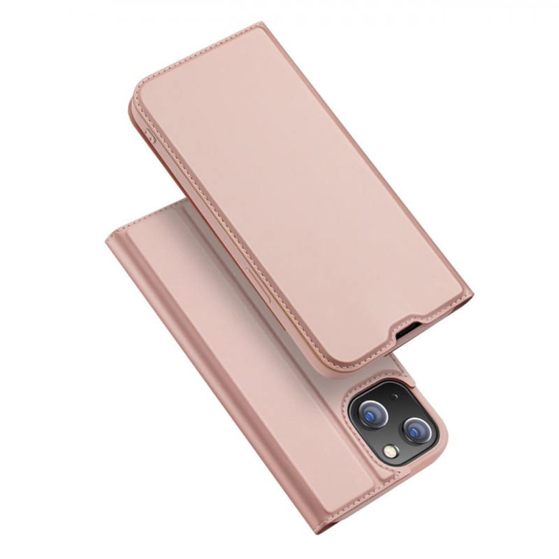 DUX DUCIS SkinPro kryt typu kniha pro iPhone 14, růžovo-zlatý