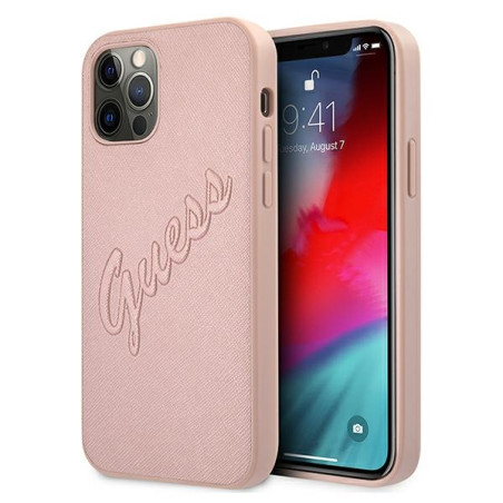 Kryt Guess GUHCP12LRSAVSRG pro iPhone 12 Pro Max růžový