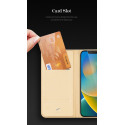 DUX DUCIS SkinPro kryt typu kniha pro iPhone 14, růžovo-zlatý
