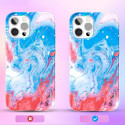 Kryt Kingxbar Watercolor pro iPhone 12 Pro Max - blue-pink