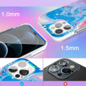 Kryt Kingxbar Watercolor pro iPhone 12 Pro Max - blue-pink
