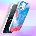 Kryt Kingxbar Watercolor pro iPhone 12 Pro Max - blue-pink