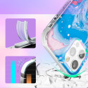 Kryt Kingxbar Watercolor pro iPhone 12 Pro Max - blue-pink