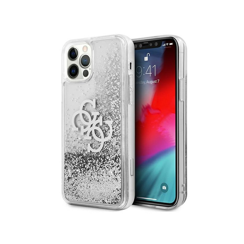 Kryt Guess GUHCP12LLG4GSI pro iPhone 12 Pro Max - stříbrná