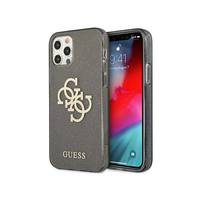 Kryt Guess GUHCP12LPCUGL4GBK pro iPhone 12 Pro Max - černý/černý