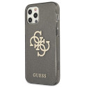 Kryt Guess Glitter 4G Big Logo iPhone 12 Pro Max - černý