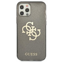 Kryt Guess Glitter 4G Big Logo iPhone 12 Pro Max - černý