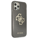 Kryt Guess Glitter 4G Big Logo iPhone 12 Pro Max - černý