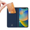 DUX DUCIS SkinPro kryt typu kniha pro iPhone 14, tmavě modrý