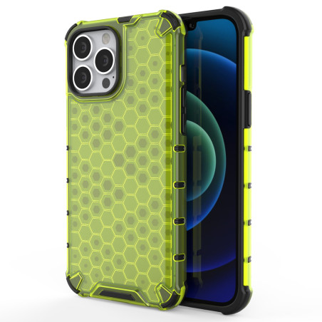 Kryt Hurtel Honeycomb pro iPhone 13 Pro Max – zelená