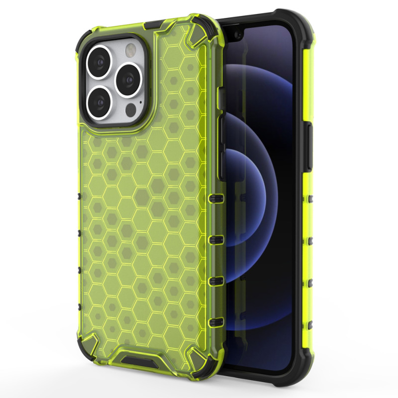 Kryt Hurtel HONEYCOMB CASE ARMOR TPU bumper pro iPhone 13 Pro - zelený