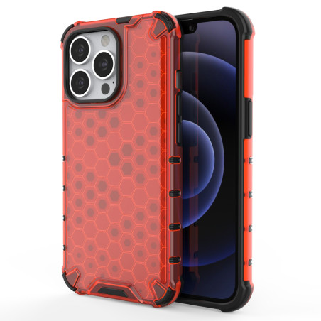 Kryt Hurtel Honeycomb TPU Bumper iPhone 13 Pro - červená