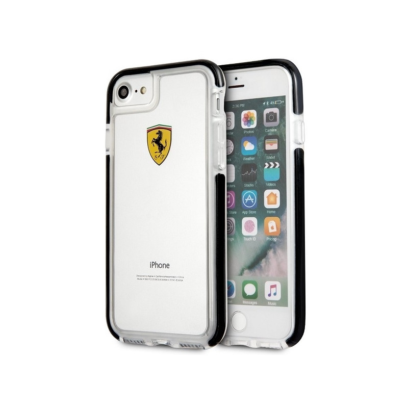 Kryt Ferrari FEGLHCP7BK pro iPhone 7/8 SE 2020 / SE 2022 - transparentní černý