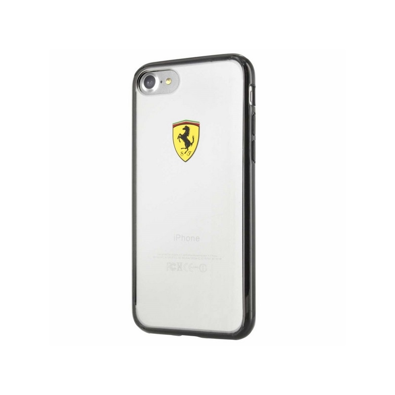 Kryt Ferrari RACING SHIELD pro iPhone 7/8/SE 2020 / SE 2022 - černá/transparentní