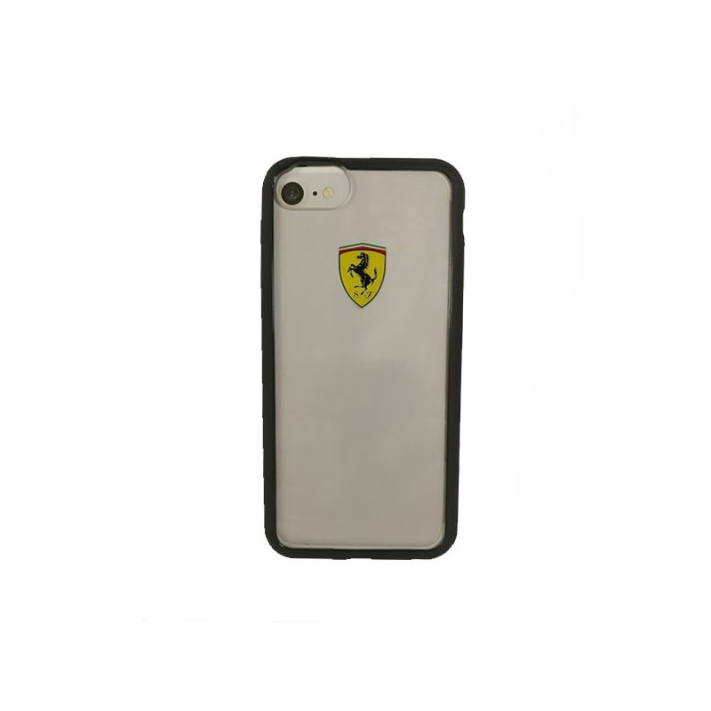 Kryt Ferrari Hardcase FEHCRFP7BK pro iPhone 7/8 / SE 2020 / SE 2022 - transparent/černý