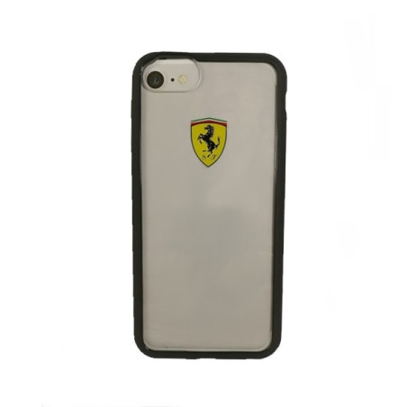 Kryt Ferrari Hardcase FEHCRFP7BK pro iPhone 7/8/SE - transparent/čern