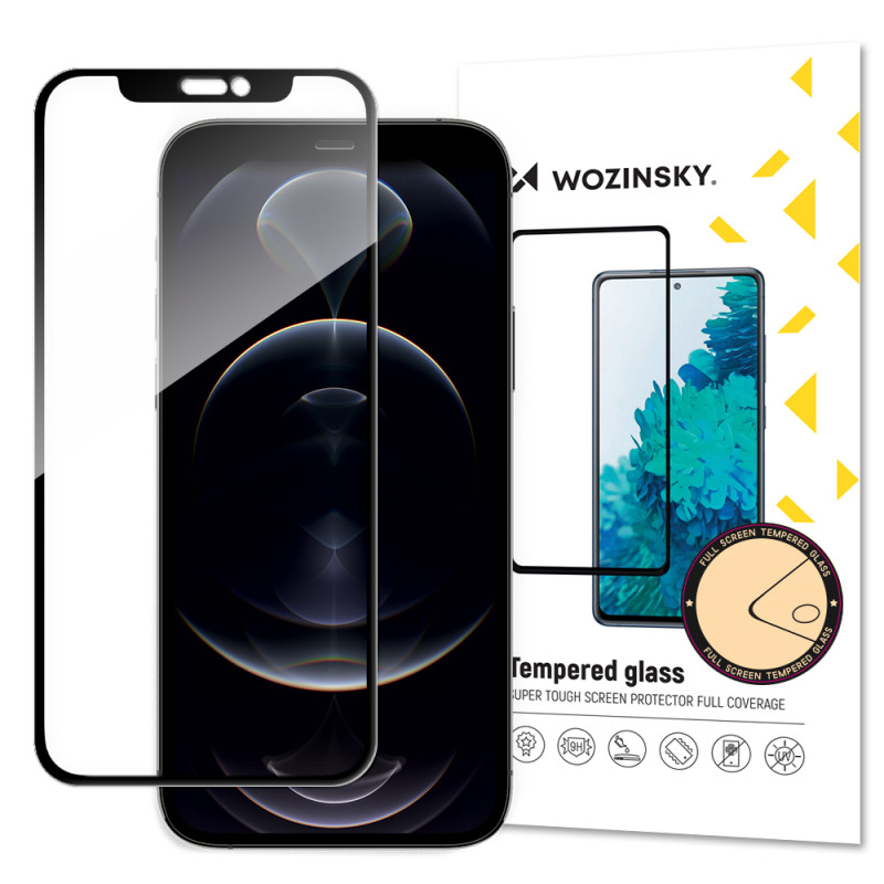 Ochranné sklo Wozinsky SUPER TOUGH FULL GLUE pro iPhone 14 Max / 13 Pro Max - černé