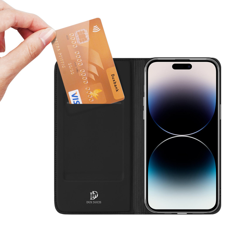 DUX DUCIS SkinPro kryt typu kniha pro iPhone 15 Pro, černý