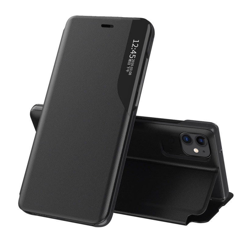 Kryt Hurtel Eco Leather View Case pro iPhone 13 Pro Max - černý
