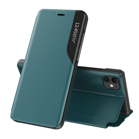 Kryt Hurtel Eco Leather View Case pro iPhone 13 Pro – zelená