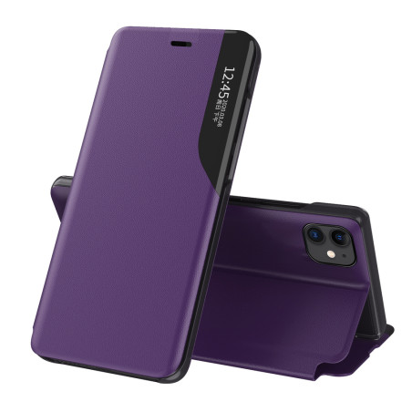 Hurtel Eco Leather View Case pro iPhone 13 Pro - fialová
