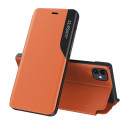 Pouzdro Hurtel ECO LEATHER VIEW CASE pro iPhone 13 mini - oranžové