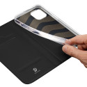 DUX DUCIS SkinPro kryt typu kniha pro iPhone 15, černý