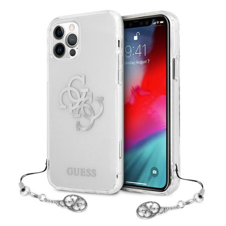 Kryt Guess GUHCP12LKS4GSI pro iPhone 12 Pro Max - transparentní
