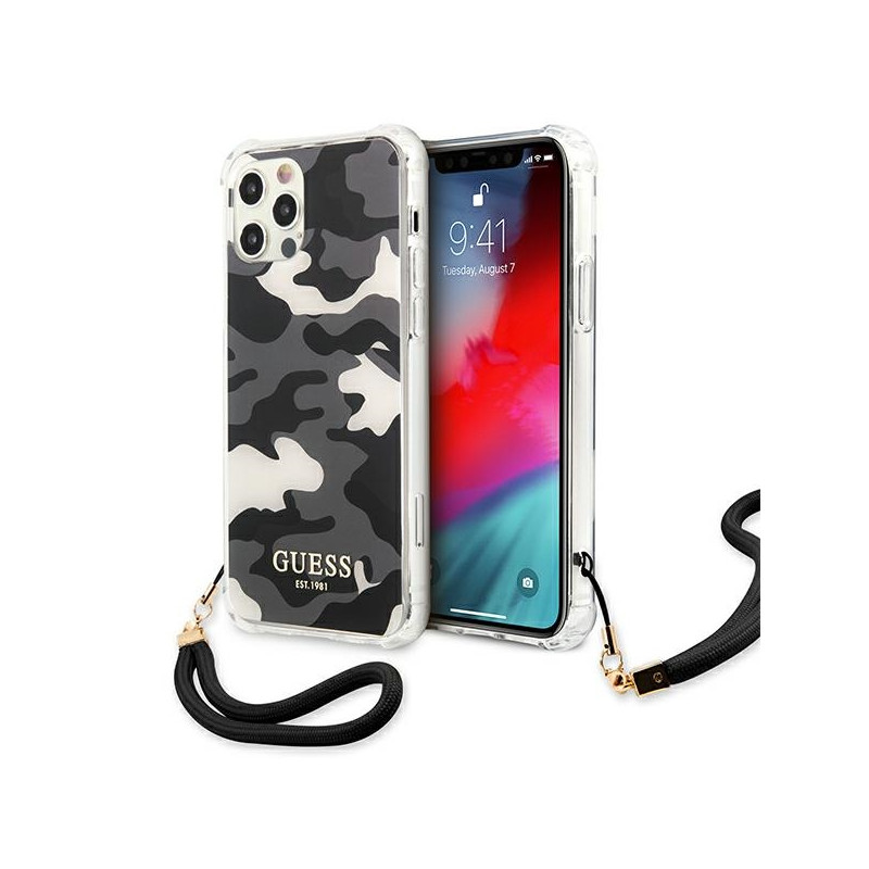 Kryt Guess GUHCP12LKSARBK pro iPhone 12 Pro Max - černá/černá