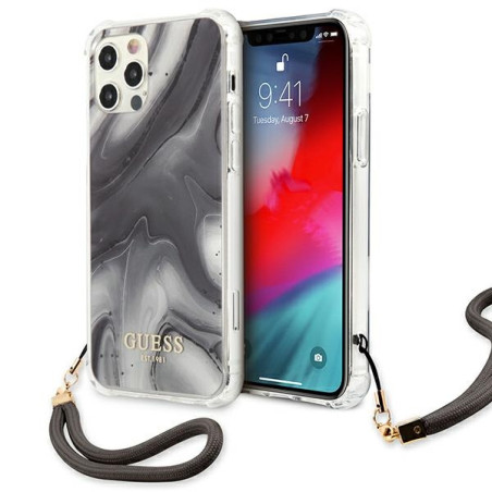 Kryt Guess GUHCP12LKSMAGR iPhone 12 Pro Max Marble šedá