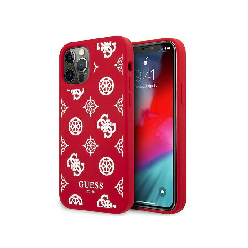Kryt Guess GUHCP12LLSPEWRE pro iPhone 12 Pro Max - červený/peony