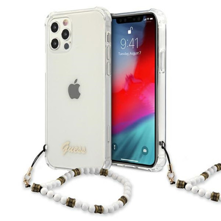 Kryt Guess GUHCP12LKPSWH pro iPhone 12 Pro Max – white pearl