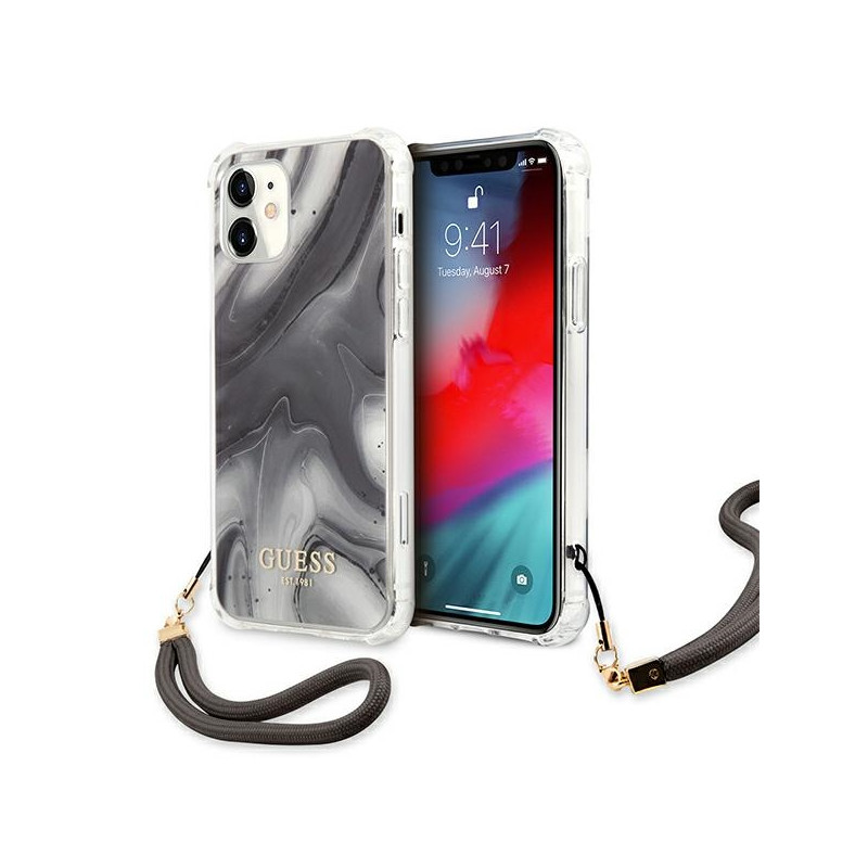 Kryt Guess GUHCP12SKSMAGR pro iPhone 12 mini - šedá/šedá