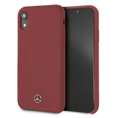 Kryt Mercedes SILICONE LINE iPhone XR – červený