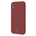 Kryt Mercedes SILICONE LINE iPhone XR – červený